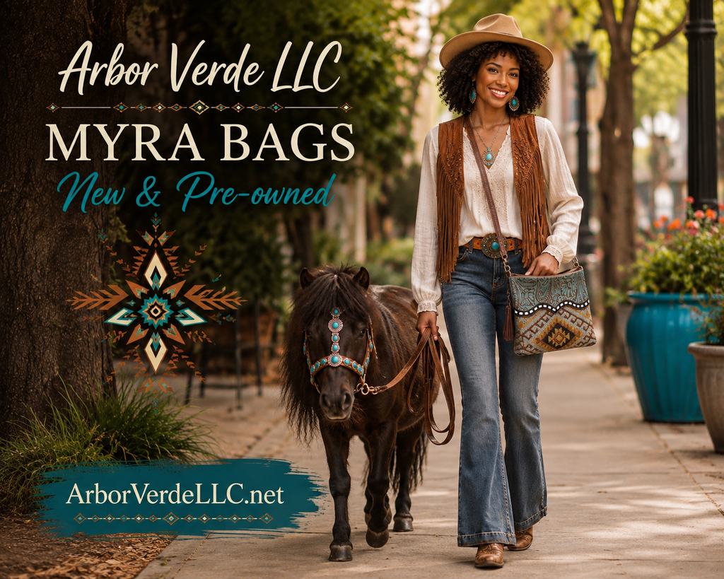 Myra Bag Pre-Owned Tooled Leather Turquoise Aztec Boho Western Design