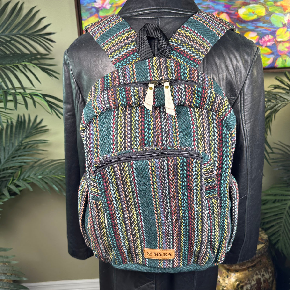 Myra Bag Backpack NEW Wanderweave Full size Computer sleeve  Boho Western