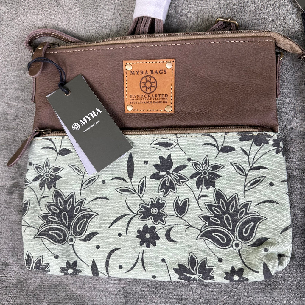 Myra Bag Crossbody Leather Canvas  Wild Print Trail Crossbody Boho Western 3 designs